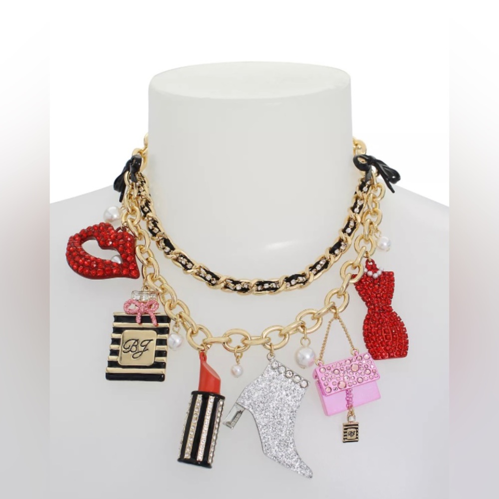 Betsey Johnson ‘Going All Out’ 14” Necklace & Earrings Set